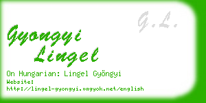 gyongyi lingel business card